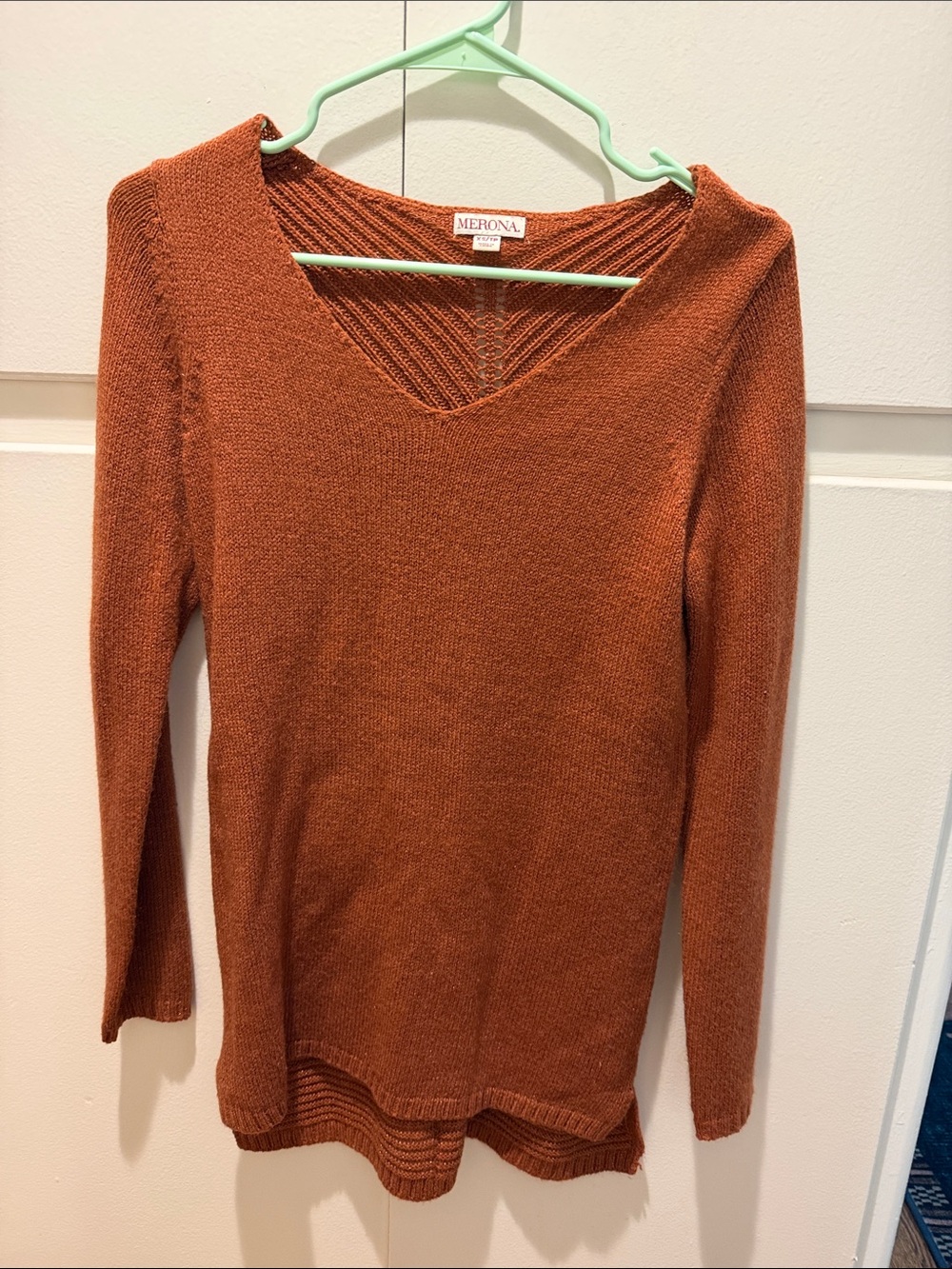 Merona Burnt Orange V-Neck Women's Sweater